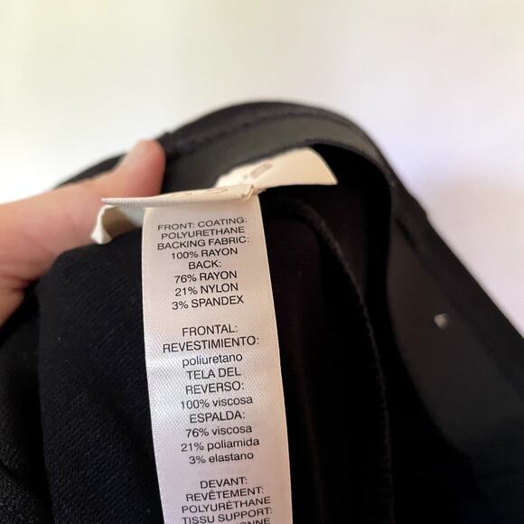 Chico's leather knit pants women's size 2.5 XL rayon trousers pockets unique - Picture 7 of 7